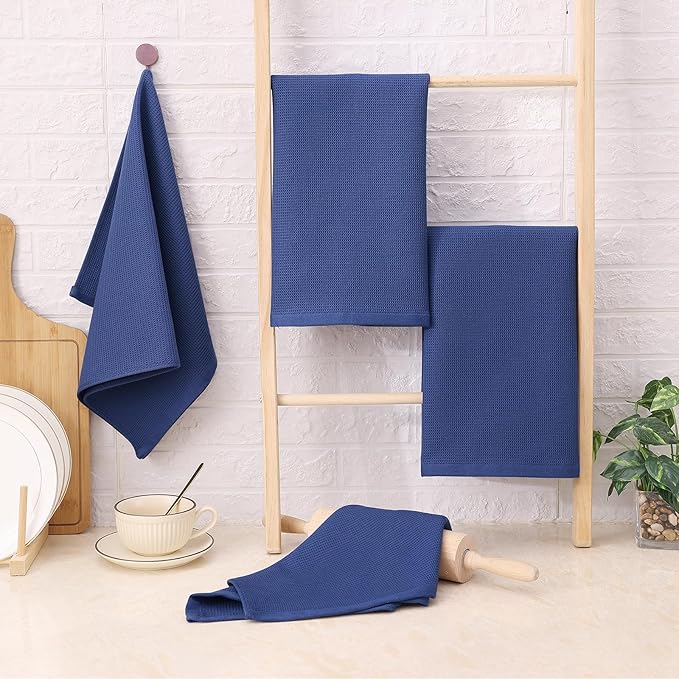 Homaxy 100% Cotton Kitchen Towels and Dishcloths Set