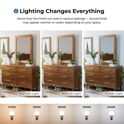 Furniture of America Wyatt Modern Solid Wood Bedroom Collection with Queen Bed Frame, Nightstands, Dresser with Mirror, No Box Spring Needed, Walnut, Standard Low Profile, 5-Piece Set
