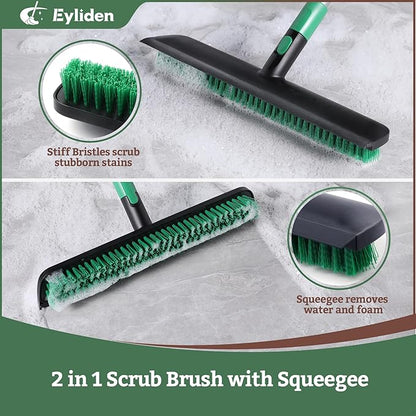 Eyliden X-Large Floor Scrub Brush, 2 in 1 Scrape Brushes