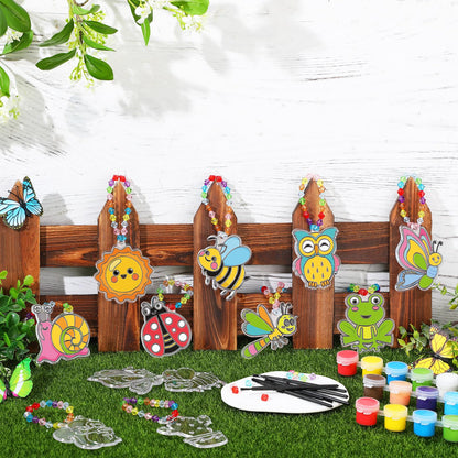 WinnerWhy 30 Sets Spring Suncatchers Window Art Kits, Vibrant DIY Sun Catchers Bulk Crafts Paint Your Own Window Ornaments for Adults Home Birthday Activity Project Decor