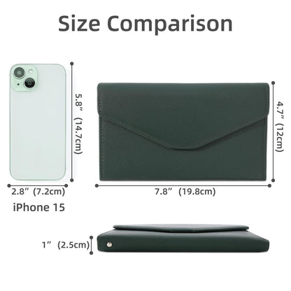 ZOPPEN Mulit-purpose Rfid Blocking Travel Passport Wallet (Ver.4) Trifold Document Organizer Holder, 16 Dark Olives