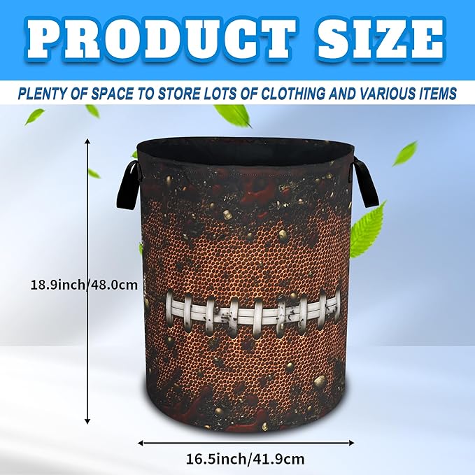 Football Laundry Basket Oxford Cloth Ball Texture Pattern Laundry Hamper