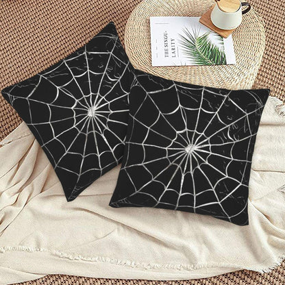 Jbofyee Black and White Spider Web Throw Pillow Cover 20x20 Inch Halloween Spiderweb Decorative Pillow Cases Soft Throw Pillows for Living Room Bedroom Sofa Couch Cushion Cover Set of 2