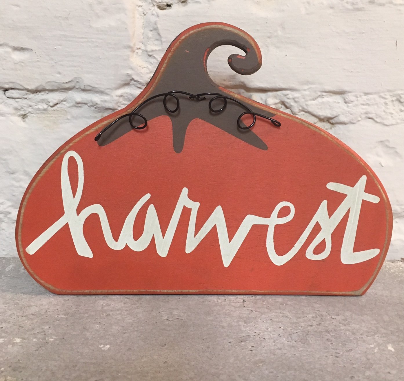 Primitives by Kathy Chunky Shelf Sitter, 8.5 x 6.25-Inch, Harvest Pumpkin