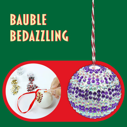 Butterfly EduFields Santa’s Craft Christmas Activity Kit | Holiday Arts & Crafts Set for Kids Ages 4 5 6 7 8 | Make 20+Ornaments with Wood Painting, Bead Crafts & Gem Art | Christmas Decoration Kit