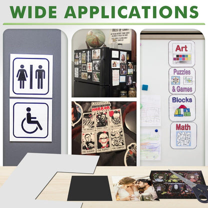 STONE CITY Magnetic Sheets 8.5x11 Inch, 12 Pack Magnet Sheets with Adhesive, Cuttable and Flexible for Crafts, Photos, Fridge