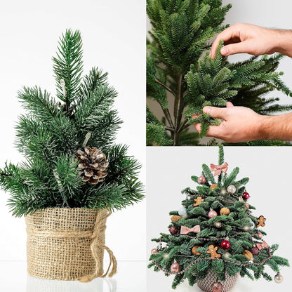 Sggvecsy 34 Pcs Artificial Pine Branches Faux Pine Needles with Pine Cones 19’’ Long Greenery Pine Picks Christmas Twigs Stems for DIY Garland Wreath Xmas Embellishing Home Garden Decoration