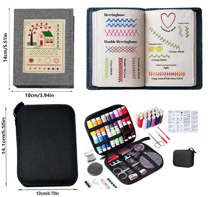 2026New Portable Embroidery Stitch Book Kit,embroidery sampler practice book diy Embroidery for beginners with instructions Gift for Easter All-Scenario Stitch Guide for Adults & Craft Lovers (1 Set)