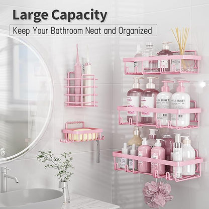 5 Pack Shower Caddy Organizer Rack Shelf