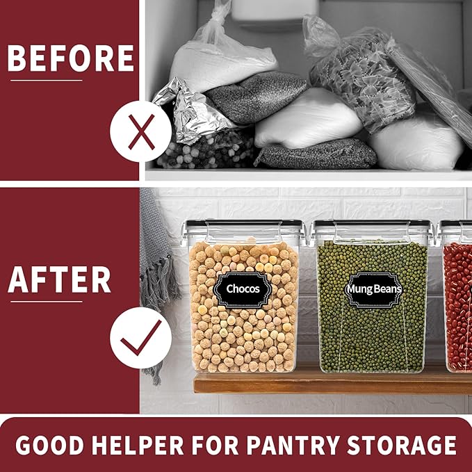 PRAKI Large Airtight Food Storage Containers