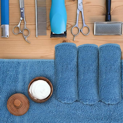 24 Pack Navy Blue Hand Towel 100% Cotton Spa Towel – 16x26 inches Highly