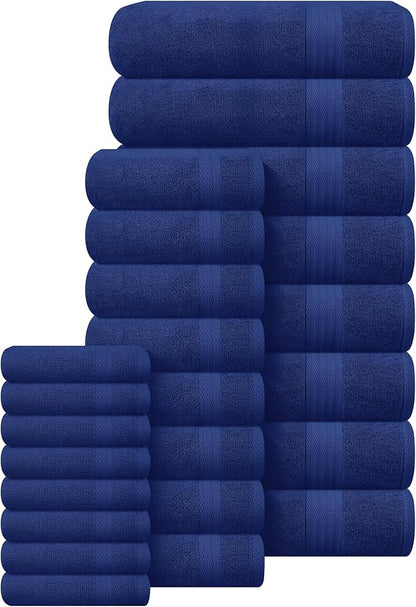 GLAMBURG Ultra Soft 24-Piece Towel Set