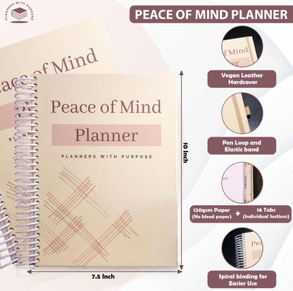 Planners with Purpose End of Life Planner - Guided Final Arrangements When I'm Gone Workbook Organizer Notebook for Beneficiary Info, Will Preparation, Last Wishes, Funeral Planning - Peace of Mind B5