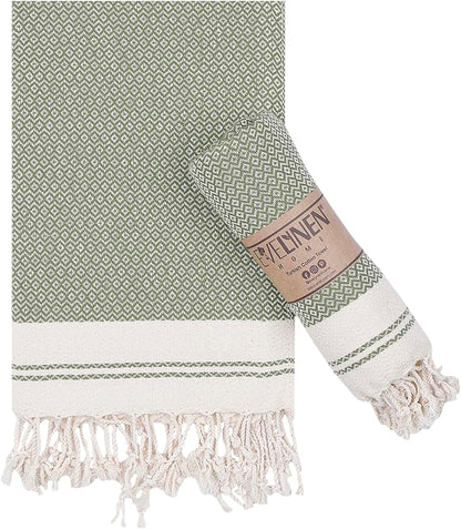 Evelynen Turkish Hand Towels for Bathroom & Kitchen Towels Decorative Set of 2