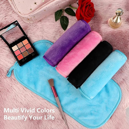 Orighty Makeup Remover Cloths Pack of 4, Reusable Microfiber Facial Cleansing