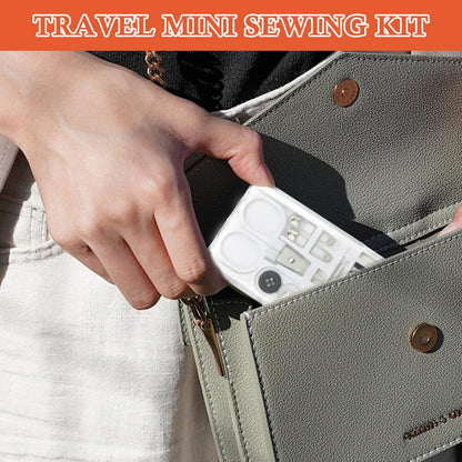 25 Boxes Mini Travel Sewing Kit Quick Fix Sewing Kits Bulk Basic Portable Pre Threaded Needle Emergency Repair Tool for Christmas Gifts Beginner Traveler Home Hotel (White)