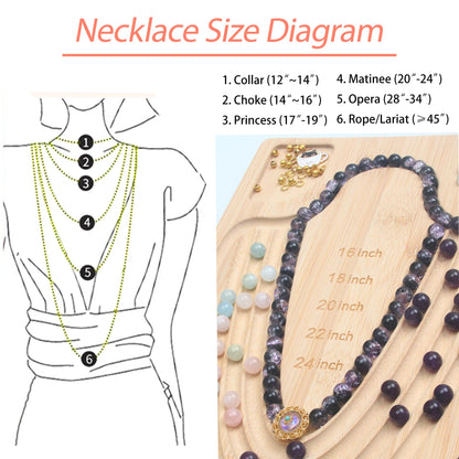 Bead Board for Jewelry Making, Bamboo Beading Tray Design Mat for Necklaces, Bracelets, and Crafts. Portable Bracelet Sizer Jewelry Making Supplies