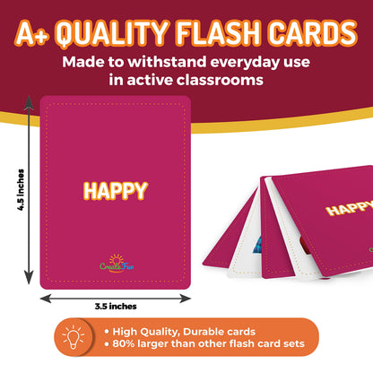 50 Emotions Flash Cards Volume 1 - Feeling Photo Cards for Kids, Adults, Seniors, Homeschool, Speech Therapy, ABA, Dementia, Aphasia, Occupational Therapy, ESL and Autism Learning Material