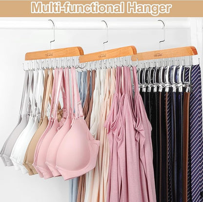 TOPIA HANGER Bra Hanger for Closet, Tank Top Hangers 20 Hooks Capacity Foldable