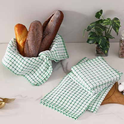 Homaxy Kitchen Towels and Dishcloths Set, 16 x 25 and 12 x 12 Inches, Super