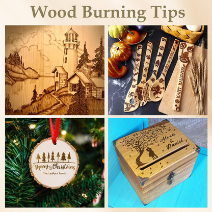 AOZUO 109 Pcs Wood Burning Tips, Wood Burning Tip Set Including Woods Burnings Letters Numbers Symbol Woods Burnings Tip for Wooden Burner DIY Embossing Wooden Burn Carving Crafts