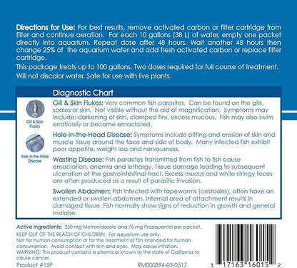 API GENERAL CURE Freshwater and Saltwater Fish Powder Medication 10-Count Box