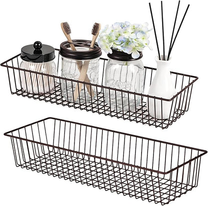 Farmhouse Decor Metal Wire Storage Organizer Bin Basket