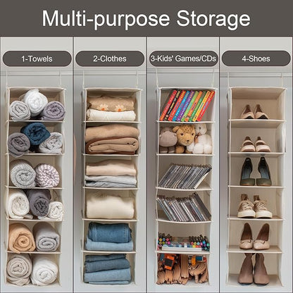 StorageWorks 6-Shelf Hanging Closet Organizer, Hanging Shelves