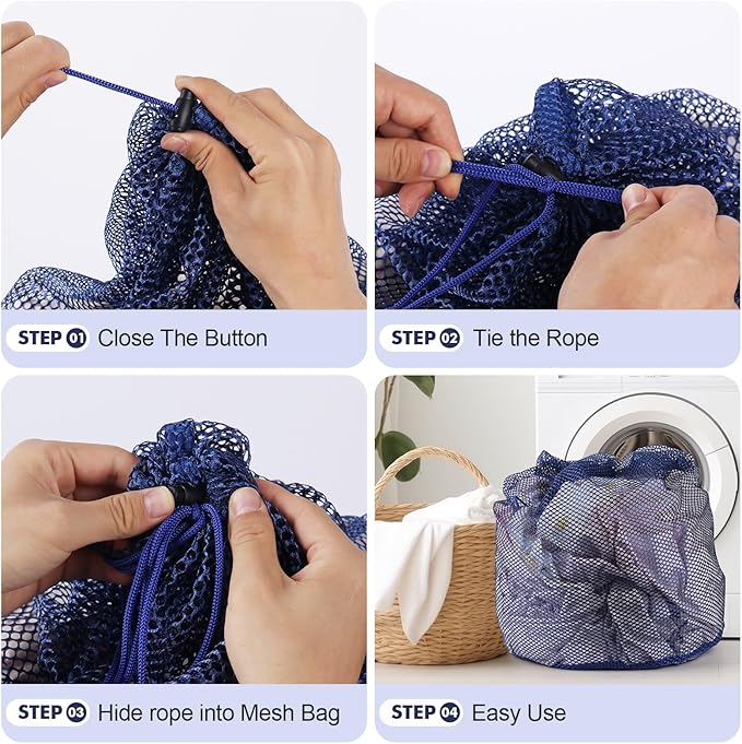 3Pcs Mesh Laundry Bags Washing Machine Mesh Wash Bags Jumbo