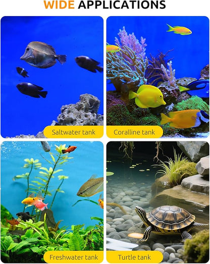 SEAOURA Aquarium Heater, 500W Fish Tank Heaters for 70-80 Gallon, Submersible Turtle Heater with Intelligent Controller Safety Protection, Automatic Power-Off When Leaving Water