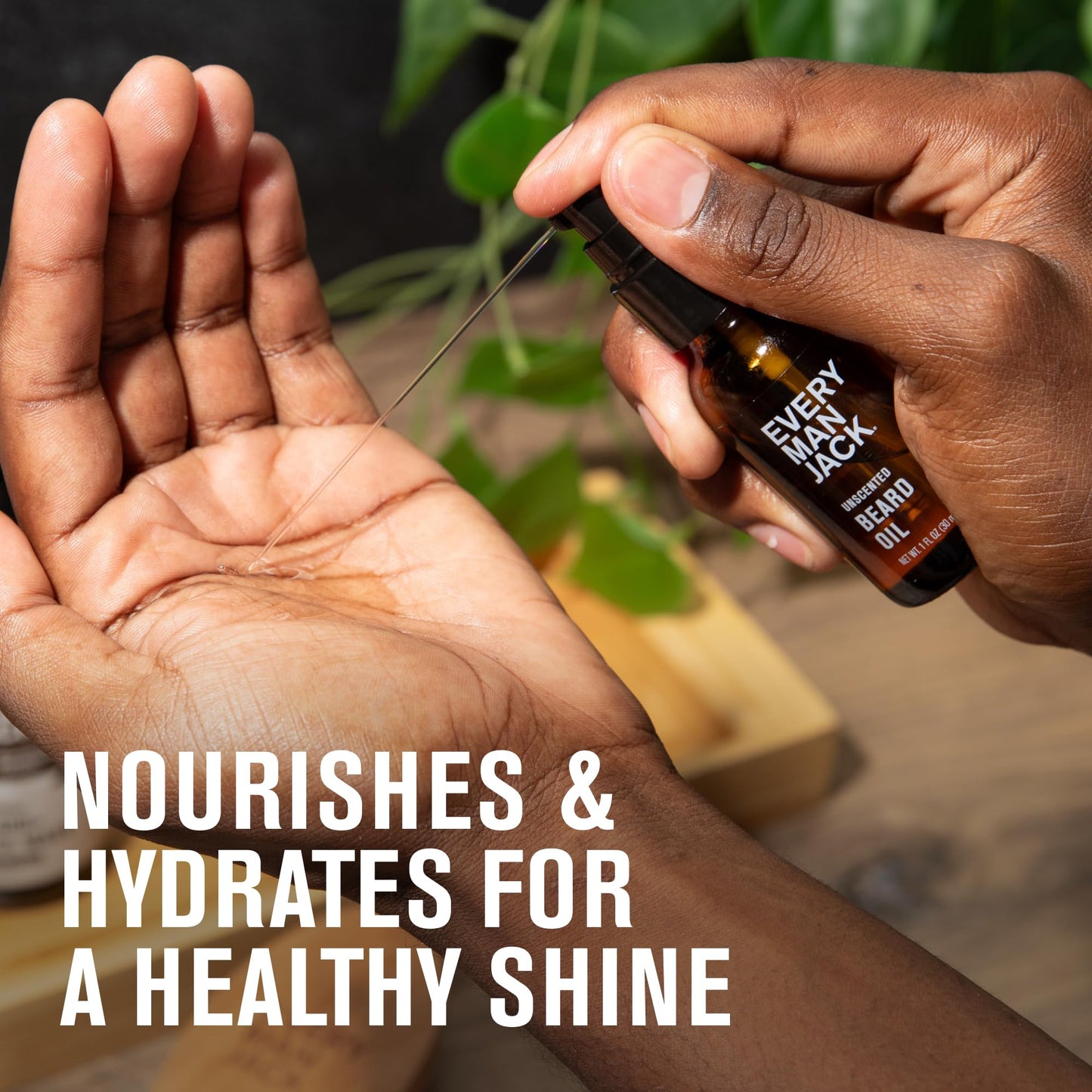 Every Man Jack Men's Beard Oil - Aged Bourbon Fragrance - Deeply Moisturizes and Softens Your Beard and Adds a Natural Shine - Naturally Derived with Shea Butter and Argan Oil - 1 fl oz