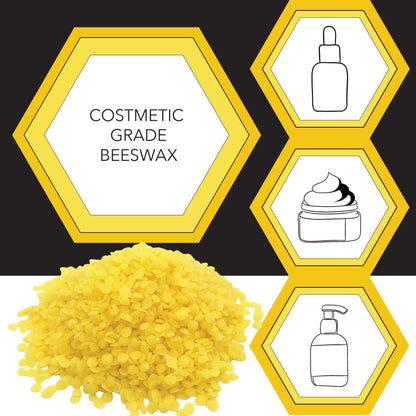 Beesworks Yellow Beeswax Pellets (1 lb) | 100% Pure, Cosmetic Grade, Triple-Filtered Beeswax for DIY Skin Care, Lip Balm, Lotion, and Candle Making