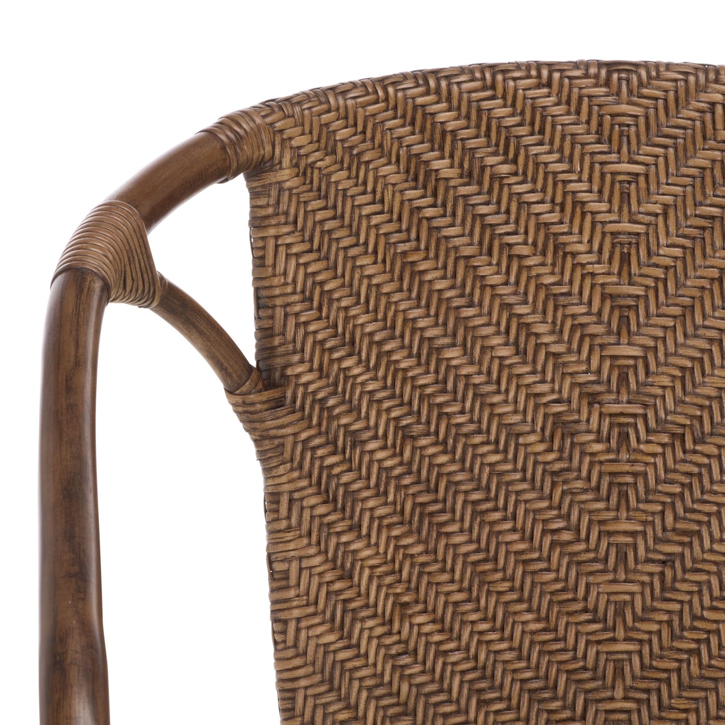 SAFAVIEH Home Collection – Kumi Brown Rattan Arm Chair with Ivory Seat Cushion, Coastal Modern Accent Seating, Fully Assembled (ACH4902A)