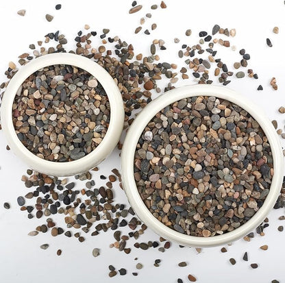 20LB Natural River Rocks, 1/4" Aquarium Gravel, Small Pebbles for Plants, Pea Gravel for Fish Tanks, Decorative Rocks for Gardening, Flower Pots, Vase Fillers, Indoor Fountains (20 LBS)