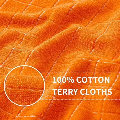Homaxy 100% Cotton Terry Kitchen Towels, Checkered Designed, Soft and Super