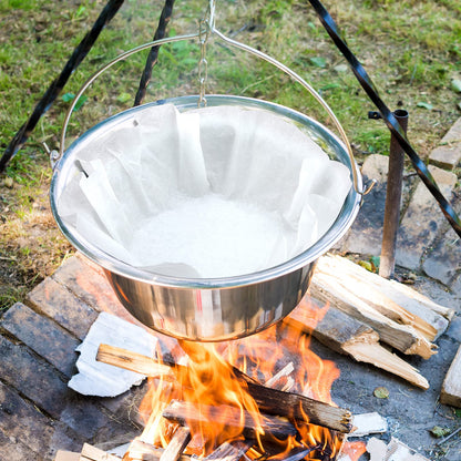 Outus 40 Pcs 20 Inch Disposable Dutch Oven Liners Round Parchment Paper White Baking Paper for Camping Cake Pan Air Fryer Steamer BBQ Party Cakes Pizza Meats and Vegetables