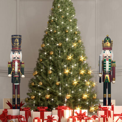 KI Store 4ft Christmas Nutcracker Wooden King Soldier Nutcracker Figurine for Front Door, Porch, Christmas Tree, Mantel, Fireplace