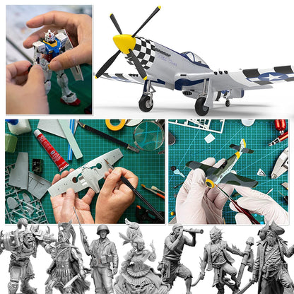 Testors Model Paint and Pixiss Model Accessory Kit - 10 Rich Enamel Paints - Fast Drying - Adheres to Plastic, Paper, Metal - Includes Essential Tools for Gundam, Model Cars, DnD Miniatures