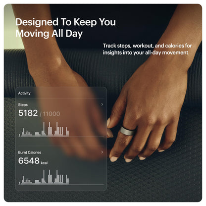 ULTRAHUMAN Ring AIR-Smart Ring Health Tracker, Size First Sizing Kit,Sleep Tracker,Smart Ring for Men/Women,Fitness Tracker (Made in India, Raw Titanium, 11)