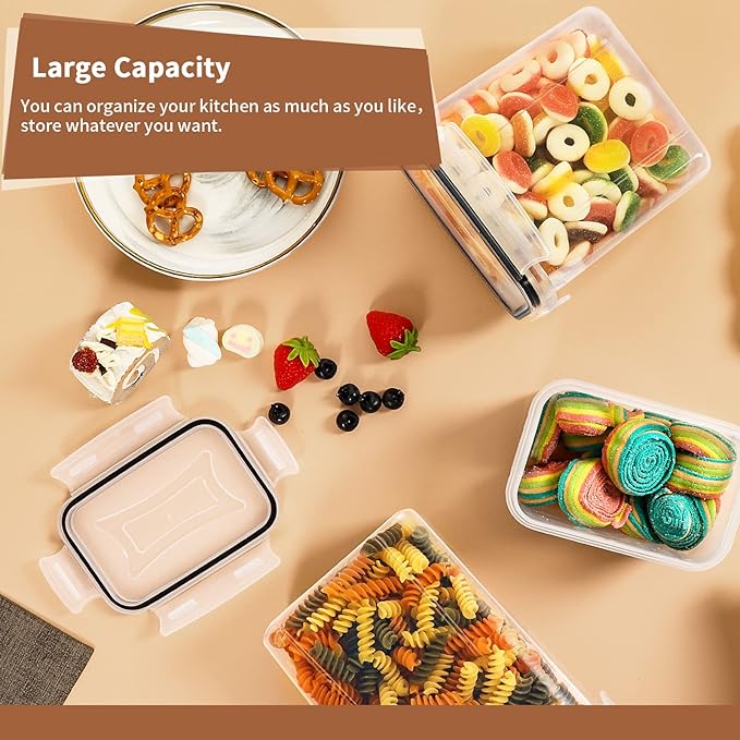 PRAKI Airtight Food Storage Containers Set, Flour & Sugar