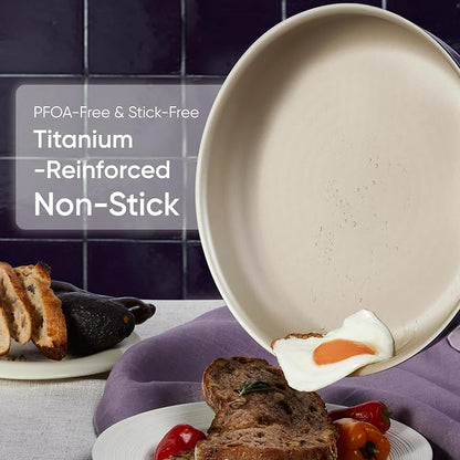 CAROTE 19 Pcs Pots and Pans Set, Nonstick Cookware Sets with Detachable Handle, Purple Dishwasher Safe, Oven Safe, Cookware Non Stick Cooking Set w/Frying Pans & Saucepans(PFOS, PFOA Free)