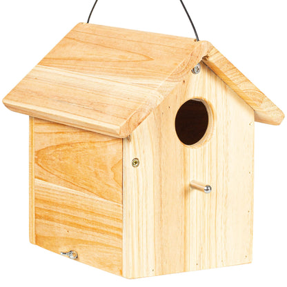 Wooden Bird Houses for Outside Hanging Birdhouses Nest Bluebird House for Cardinals Finch Wren Swallow for Garden Viewing 3