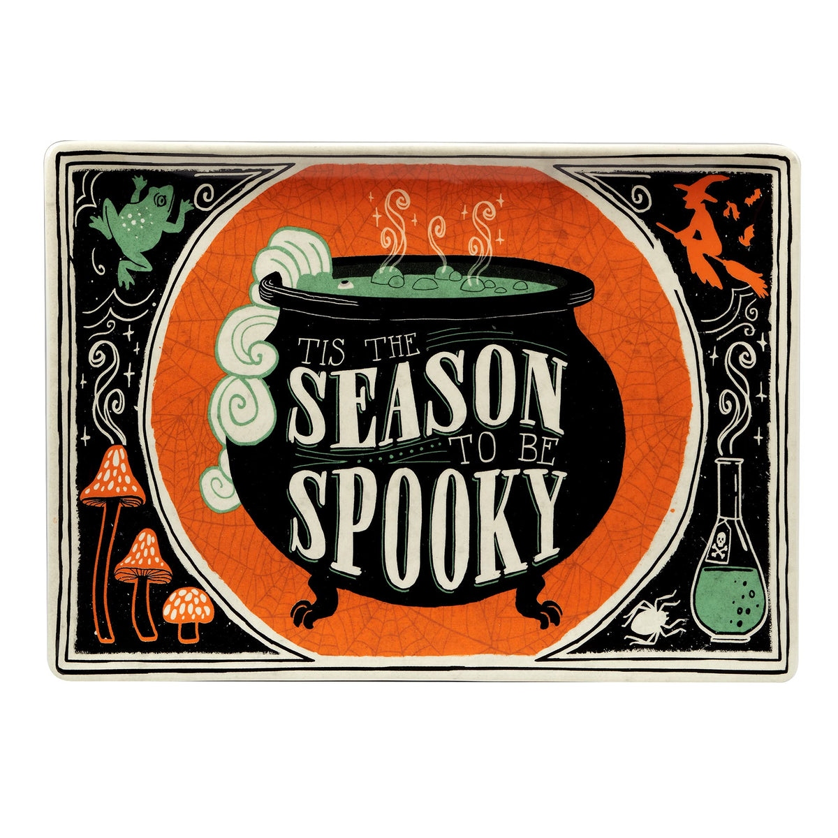 Certified International Scaredy Cat Rectangular Platter, 14in x 10in