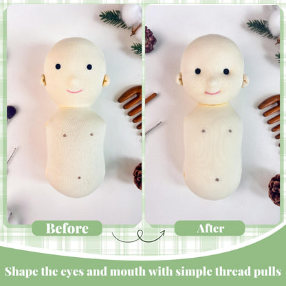 BlissfulPixie Handmade Doll Kit,Comes with 50g of Filling,A Must-Have for Handcraft Lovers,Can Freely Match and Make Your Favorite Doll,Cultivate Hands-on Skills.