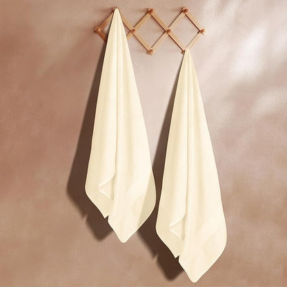 GLAMBURG Premium Cotton Oversized 2 Pack Bath Sheet 35x70-100% Pure Cotton