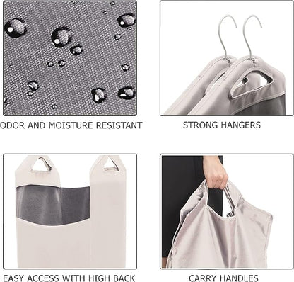 The Fine Living Co. Hanging Laundry Hamper Bag, Heavy Duty Hanger, Space Saving