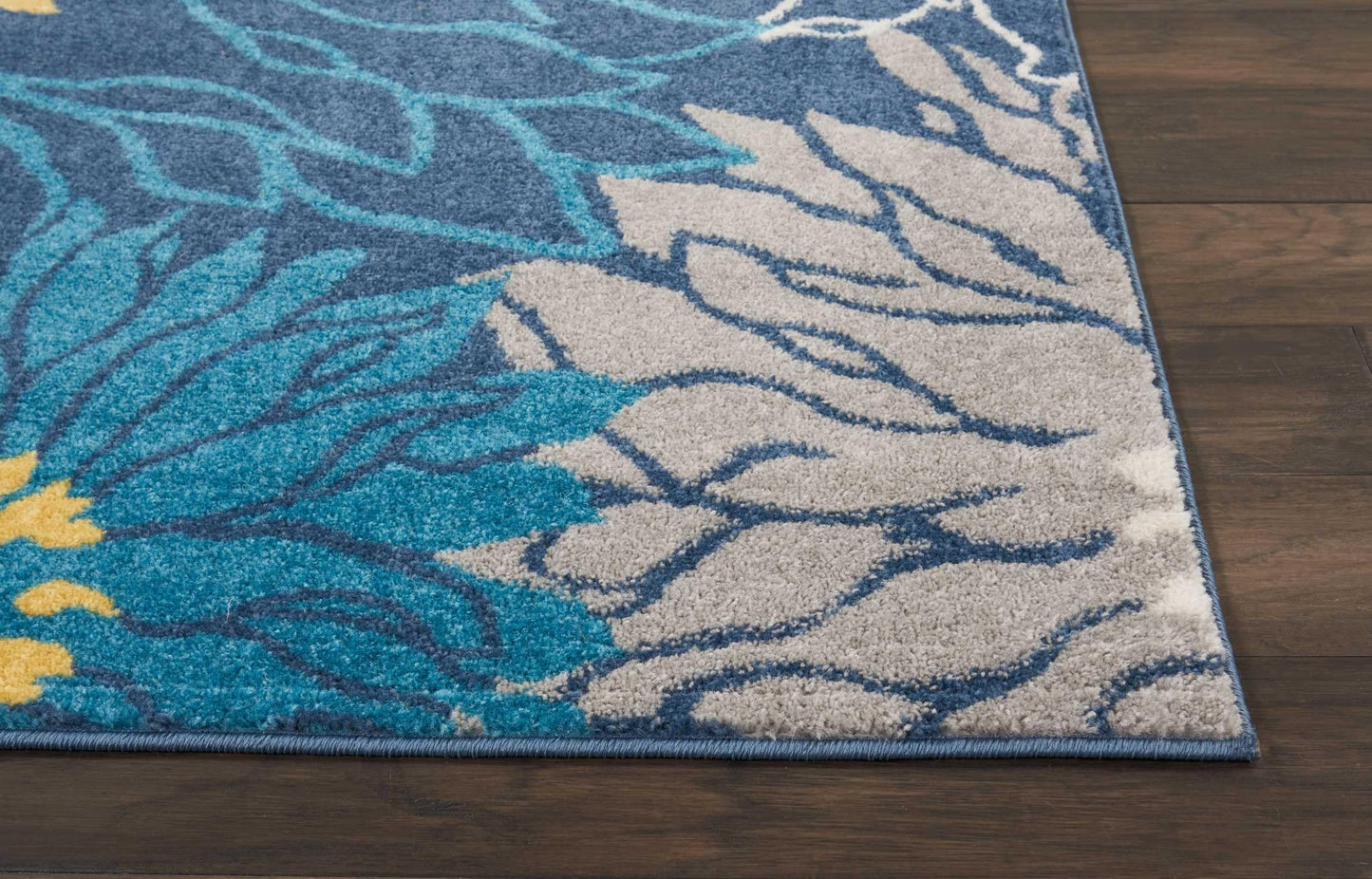 Nourison Home Passion Blue 8' x 10' Area Rug - Easy Clean, Non Shedding, Bed Room, Living Room, Dining Room, Kitchen (8' x 10')