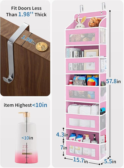 JARLINK 2 Pack Over The Door Organizer Storage, 5 Shelf Hanging Door Organizer