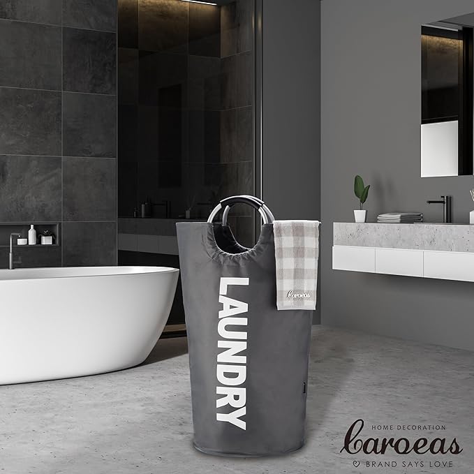 Caroeas 90L Laundry Basket, Waterproof Laundry Hamper, Laundry Bag
