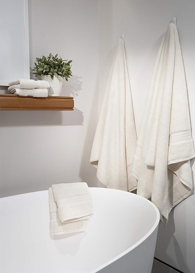 Fabdreams 100% Organic Cotton Bath Sheet Set of 2 700 GSM Oversized Towels